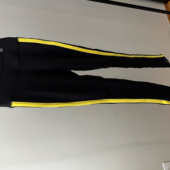 Public Myth size medium black leggings with yellow stripe - Picture 2 of 3